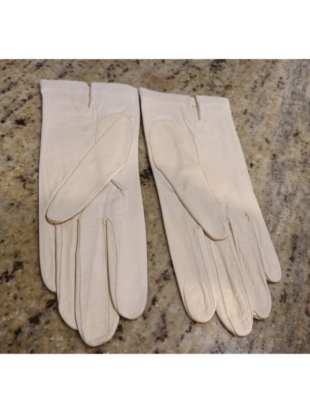 Vintage Size S Cream Formal Leather 8